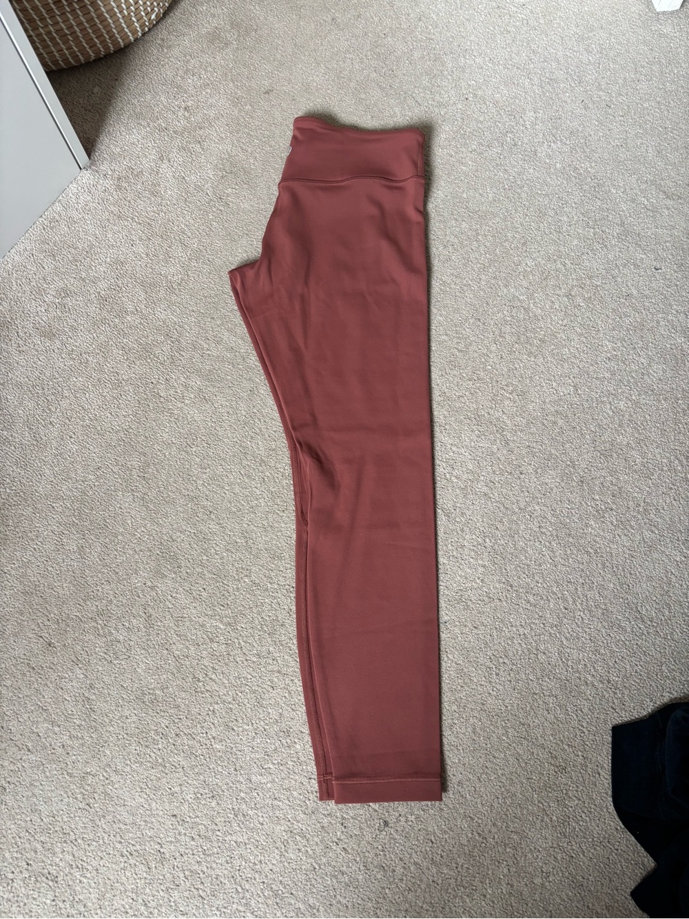 Lululemon Align Crop Leggings Low Rise Rustic Clay Size 8 NWOT